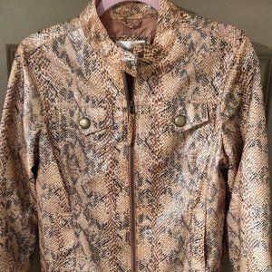 Beautiful Faux Snake Skin Print Lightweight Jacket